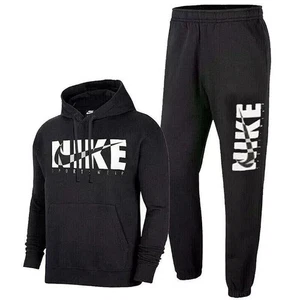 Mens Nike Air Tracksuit Fleece Sportswear Hoodie Joggers Hoody Black color - Picture 1 of 7