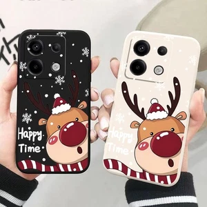 Funda Suave Ciervo Navidad Para Xiaomi 14T Poco M6 Pro Redmi Note 14 13 Pro - Imagen 1 de 17