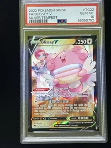 2022 POKEMON SWORD & SHIELD SILVER TEMPEST #TG22 FULL ART/BLISSEY V PSA 10 - Picture 1 of 2