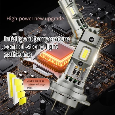 2X Car LED Headlight with 12000 Lumens Brightness for Multiple Fitments - Image 1 of 4