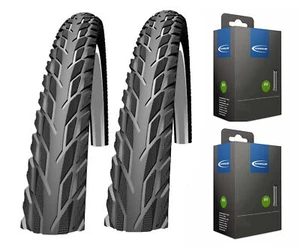 2 x neumáticos de bicicleta Schwalbe Silento 26/28 pulgadas tiras reflectantes mangueras a elegir - Imagen 1 de 5
