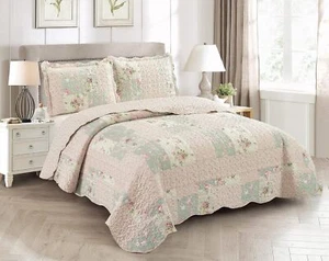 3-Piece Bedding Sets, Traditional Patchwork Design, Washable and Reversible - Picture 1 of 7