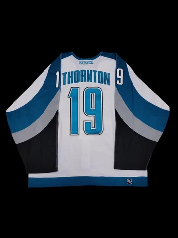 Authentic San Jose Sharks Joe Thornton Jersey CCM Alternate C Made in Canada MiC Cover
