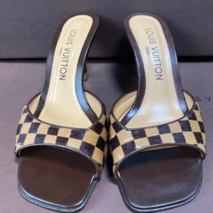 LOUIS VUITTON LV Women Pumps heel EU Size 36 Brown Used Shoes Ab0710 Japan - Picture 1 of 10