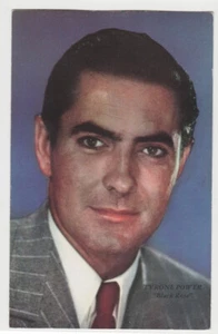 Tyrone Power circa 1950 Movie Candid Color Card US issue Postcard #A36 - Picture 1 of 2