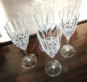 8 Zoll langer Stiel Panelierter Würfelblock Kristall Champagner/Weingläser * 4er Set - Bild 1 von 8