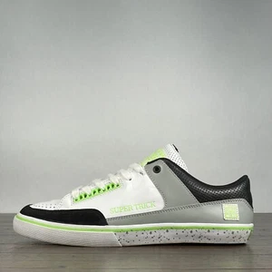 VISION STREET WEAR Super Trick Mens 9 VTG Y2K Skate Shoes Rare Wht/Blk/Grey/Grn - Picture 1 of 10