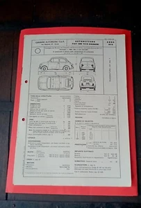GIANNINI FIAT 500 TV R 594 cc copy Dgm original homologation 1973 Dsti Tecnici - Picture 1 of 10