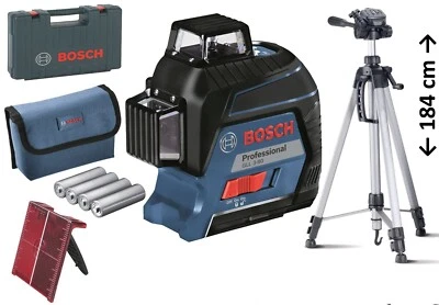 BOSCH Linienlaser Baulaser GLL 3-80 + Stativ 184cm + Koffer 3 x 360° Linien -OVP - Bild 1 von 4