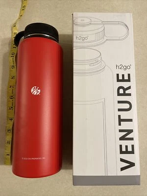 Chick-fil-A Water Bottle Venture h2go Wide Mouth 40oz, 11” Stainless Steel NEW💦