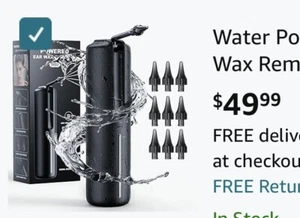 Water Powered Ear Cleaner Ear Wax Removal Kit Waterproof USB Rechargeable New - Picture 1 of 9