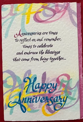 Tarjeta de felicitación feliz aniversario Blue Mountain Arts (cualquiera) bendiciones Foto 1 de 2