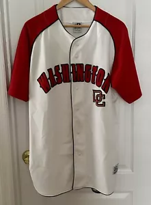 Dynasty Washington Nationals DC MLB Button Up Jersey Embroidered Size Large - Picture 1 of 4