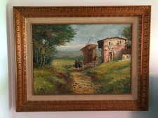 Framed Oil Painting on Canvas by Italian Artist Elio Corsi