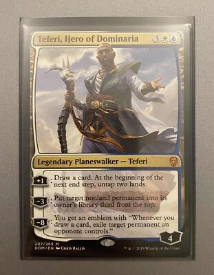 1X MTG Teferi, Hero of Dominaria 207/269 Dominaria Mythic NM - Image 1 of 2