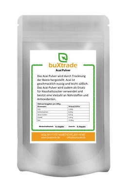 Acai Pulver | Beere | Acaipulver | Superfood Acai-Beere | Superfoods - Bild 1 von 2