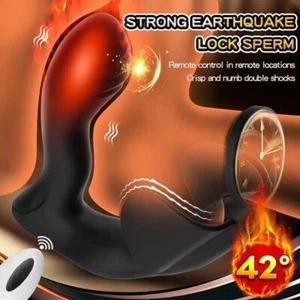 MEN POWERFUL PROSTATE MASSAGER  WITH SLEEVE HEATED DUAL MOTOR MULTIPLE VIBRATING - Picture 1 of 11