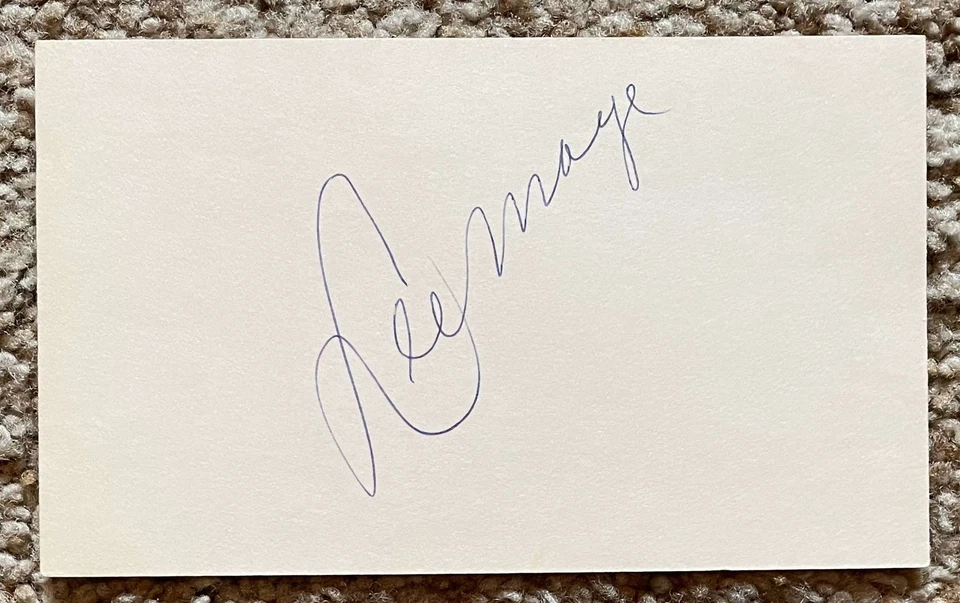 Lee Maye signed card - Braves Indians debut 1959 - Image 1 of 1