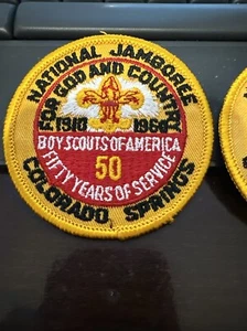 1960 National Jamboree lot of 2 Patches,  Reproduction,2 Different Plastic Backs - Picture 1 of 4