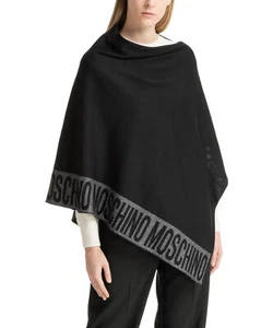 Moschino Wollschal damen 30667M23390016 Black Schwarz Wolle tuch schal echarpe - Bild 1 von 5