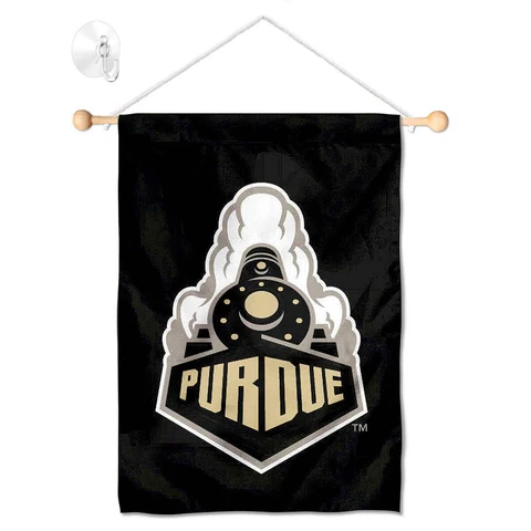 Purdue Boilermakers Boiler Banner Window Hanging with Suction Cup Cover