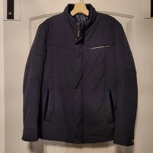 Haight Ashbury Black Down Puffer Jacket Velvet Contrast XL - Picture 1 of 4