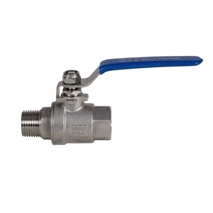 Ball valve 1/2 Inch NPT, Male to Female, Full Port (pack of 1) - Picture 1 of 5