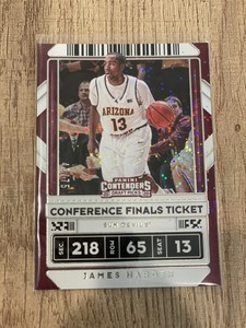 JAMES HARDEN 2020 CONTENDERS DRAFT PICKS #13 CONFERENCE FINALS TICKET /75