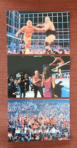 WWF WRESTLEMANIA 2 Set of Three Photo Cards 4x6 Comic Images 1999