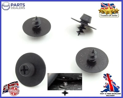 GENUINE AUDI VW SEAT SKODA FLOOR MAT CARPET FIXING PUSH CLIP SCREW IN BRACKET x4 — 第 1/4 张图片