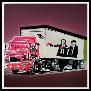 FENZOLINI "TRUCK FICTION"-Signed Screenprint-Warhol, Banksy-FLAT SHIP- ON SALE - Picture 1 of 7