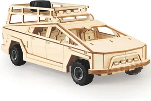 Holz 3D Puzzle für Erwachsene, Rückzuggetriebe, LKW Modellbausatz, 92 Teile - Bild 1 von 9