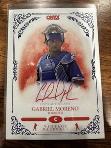 Gabriel Moreno 2022 Onyx Vintage Red Auto Toronto Blue Jays /25