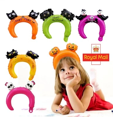 Diademas inflables de miedo para gato calabaza fiesta Foto 1 de 4