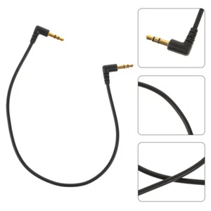 Short Aux Cord Male to 3.5mm Audio Cable 90 Degree Headphone Elbow Line - Picture 1 of 12