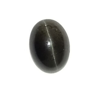 7.50 Ct Natural Certified Black Chrysoberyl Cat's Eye Oval Cabochon Loose Gem