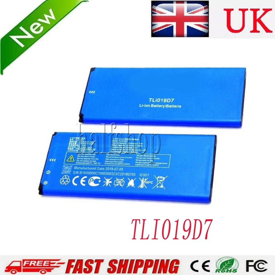 TLi019D7 for Alcatel 1 Phone 5033 5033D 5033X 2000mAh new Battery TLi019D7