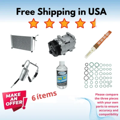 Compressor, Condenser & Drier A/C Fit Ford Taurus 1994-1995 - Image 1 of 4