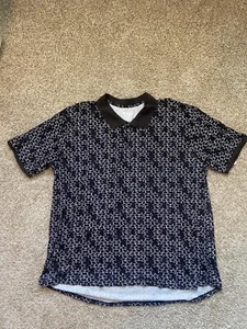 Luluroe Men’s Short Sleeve Shirt Stars Black/ White Size 3XL - Picture 1 of 5