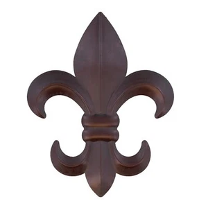 10" Metal Fleur De Lis Wall Plaque / Art with hanger - Rustic Creole Decor - Picture 1 of 3