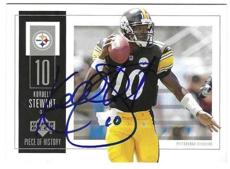 Signed KORDELL STEWART Pittsburgh Steelers 2002 Upper Deck POH card #79 Show Tkt - Image 1 of 1