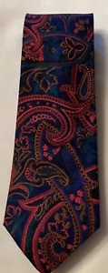 Vintage LIBERTY of LONDON 100% Cotton Tie Black Made in USA #562 - Picture 1 of 4