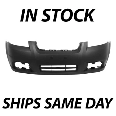 NEW Primered Front Bumper Cover Fascia for 2007 - 2011 Chevy Aveo Sedan - Image 1 of 4