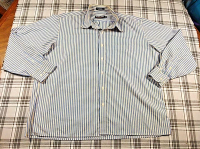 Kirkland Signature Non-Iron Mens Multicolor Striped Long Sleeve Shirt 18-35 - Image 1 of 4