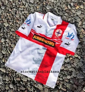 ENGLAND HOME RUGBY LEAGUE 1995 SHIRT JERSEY TRIKOT CAMISETA PUMA XL - Picture 1 of 11
