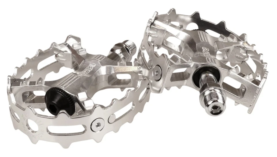 MKS XC-III Bear Trap Jaula Pedales Bicicleta 9/16" Cuerpo PLATEADO / Jaula PLATA Foto 1 de 1