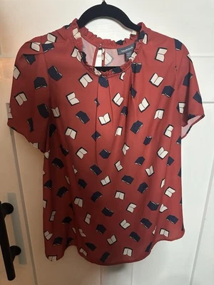 ModCloth Blouse Books Print 1X Plus Size - Image 1 of 4