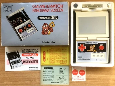 CONSOLE NINTENDO GAME & WATCH PANORAMA SCREEN DONKEY KONG JR. COMPLÈTE PAL CIB - Immagine 1 di 4