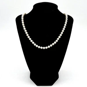 Collar de 21" de perlas cultivadas de 6,25 mm con cierre de oro blanco de 18 k (LO1004453) - Imagen 1 de 6