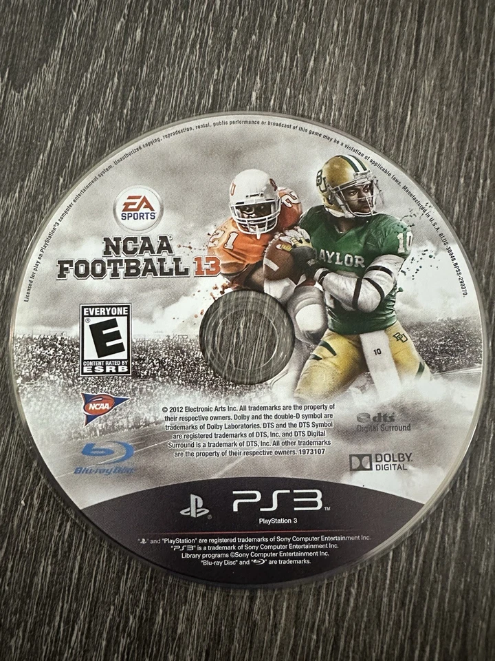 Только диск NCAA Football 13 (Sony PlayStation 3, 2012 г.) - Изображение 1 из 1